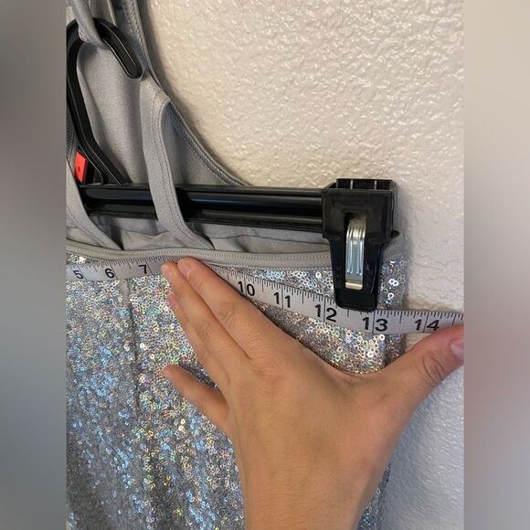 WEISSMAN Elite Dance silver sequin Unitard Oops I Did It Again 17759 MA adult - Picture 7 of 13